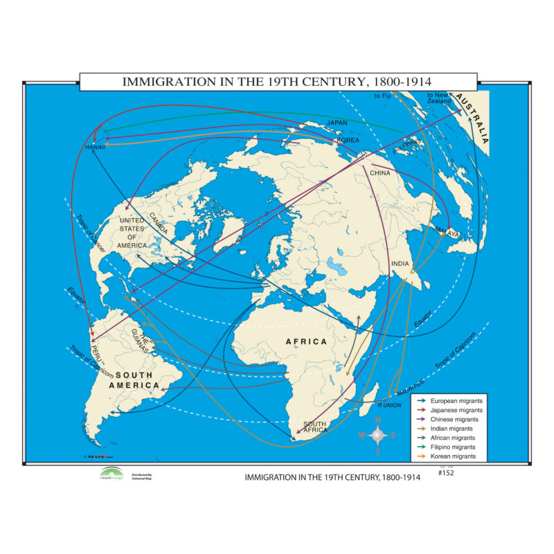 #152 Immigration in the 19th Century, 1800-1914 - The Map Shop