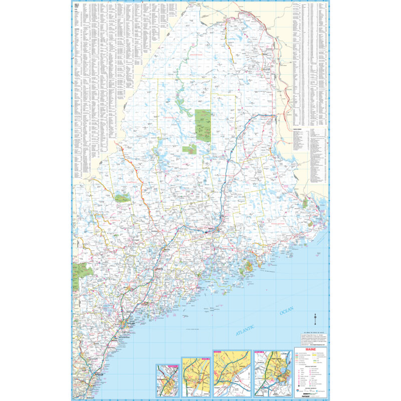 Maine State Wall Map by Kappa - The Map Shop