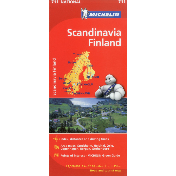 Michelin Scandiniavia & Finland Folding Travel Map The Map Shop