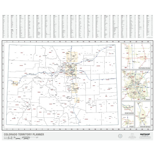 Colorado Territory Planner Wall Map by MapShop