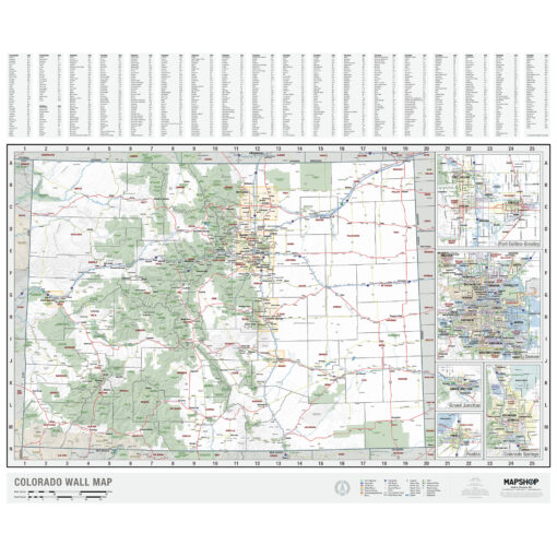 Colorado State Wall Map by MapShop