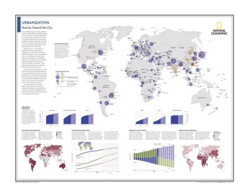 Urbanization: Moving Toward the City - Atlas of the World, 10th Edition by National Geographic