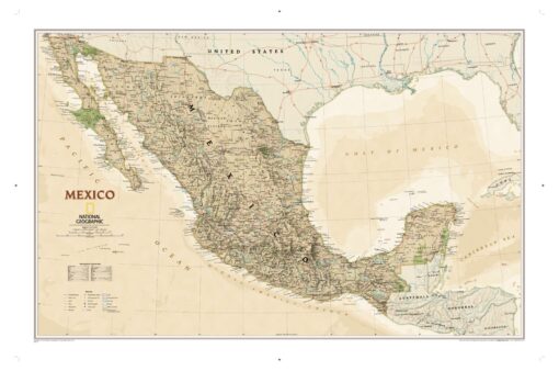 Mexico Executive Wall Map by National Geographic