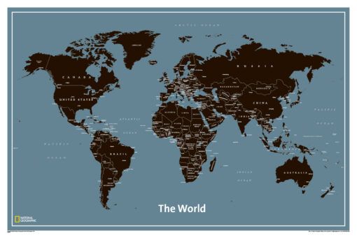 World Modern Wall Map by National Geographic