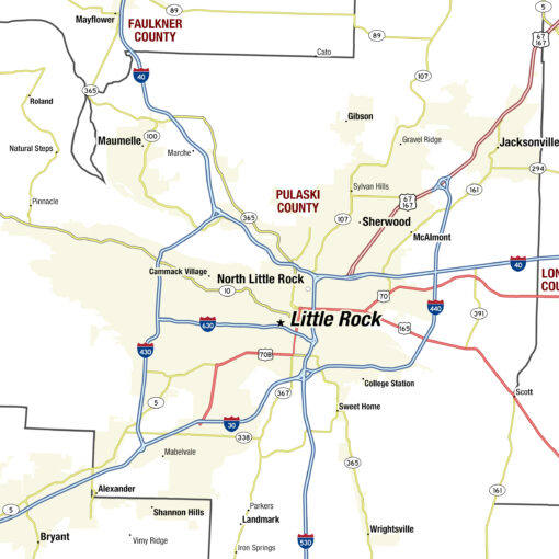 Arkansas Territory Planner Wall Map by MapShop - Image 3